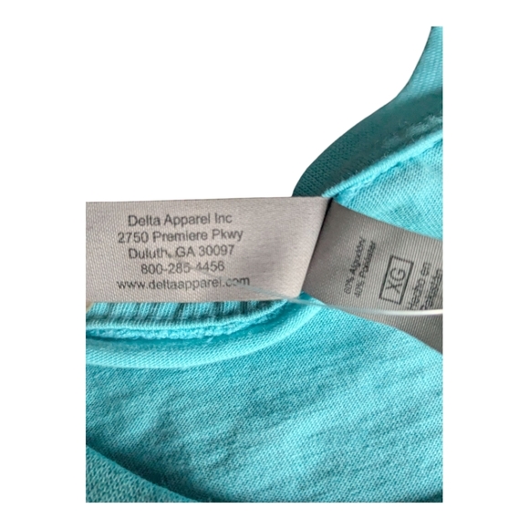 T-shirt, "Don't Worry, Be Happy". Blue, XL, NWT. - Picture 6 of 8